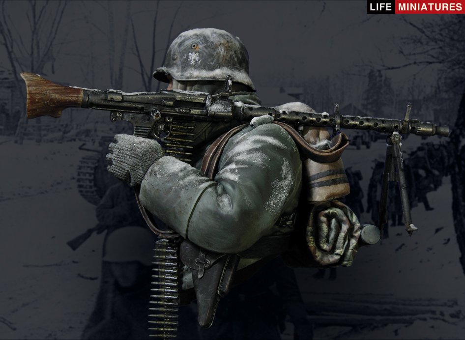 Life Miniatures MG34 Gunner, Outskirts of Moscow Bust