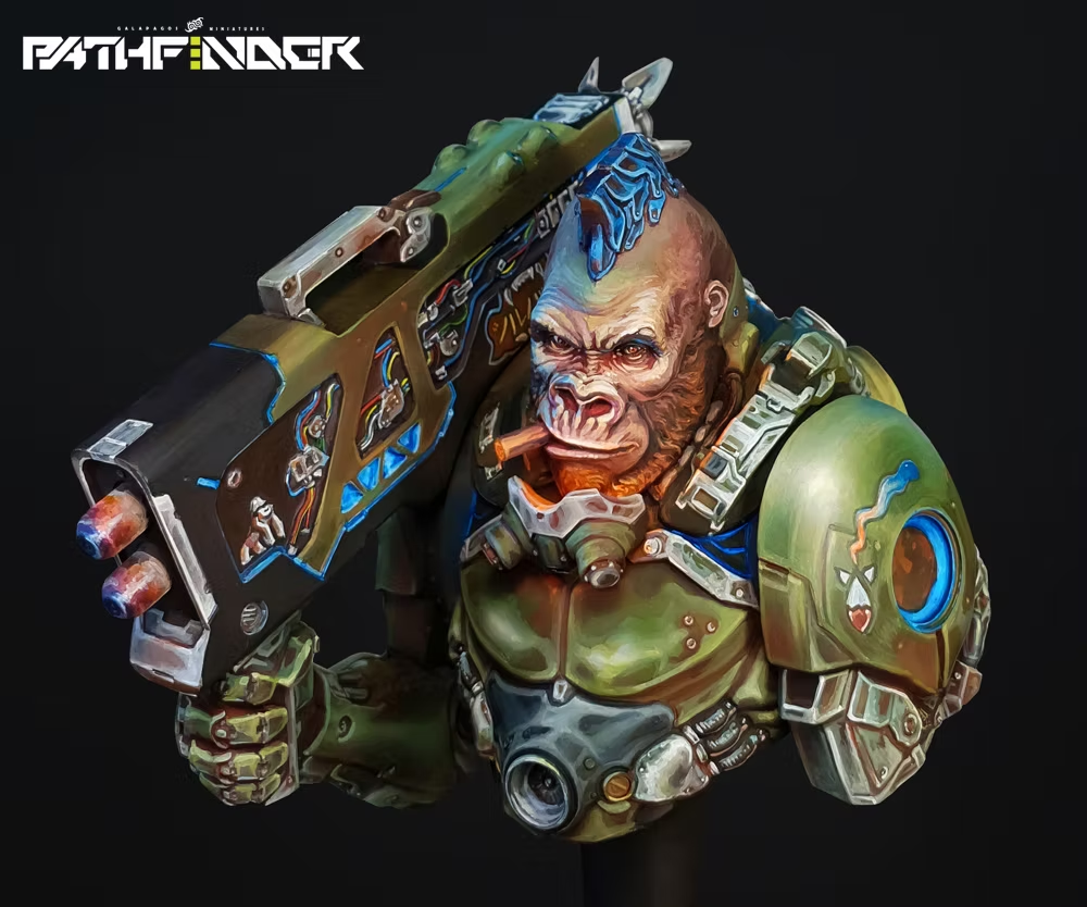 Galapagos Miniatures GP-B011 SILVERBACK ENZO Bust