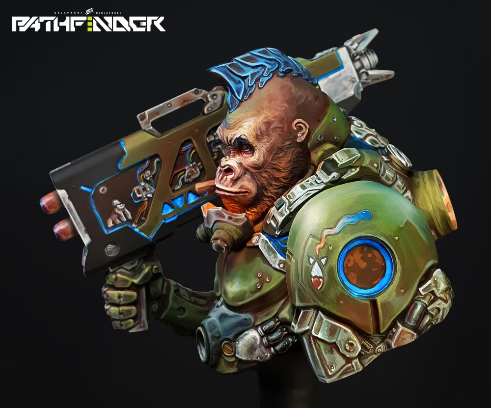 Galapagos Miniatures GP-B011 SILVERBACK ENZO Bust