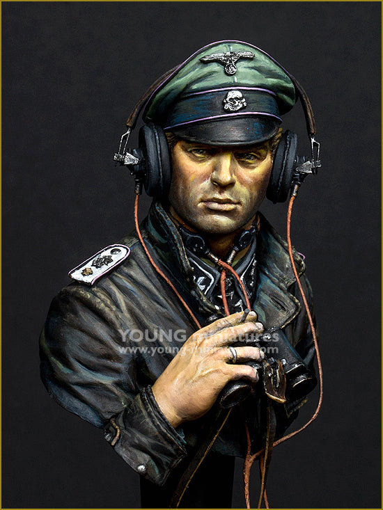 Young Miniatures SS Panzer Commander Normandie 1944 1/10 Bust Resin YM1876 BUST