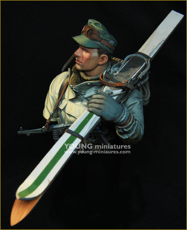 Young Miniatures WWII German Ski Jäger 1/10 Bust Resin YM1896 BUST