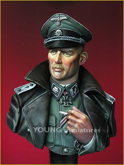 Young Miniatures WWII SS TOTENKOPF OFFICER WWII 1/10 Bust Resin YM1811 BUST