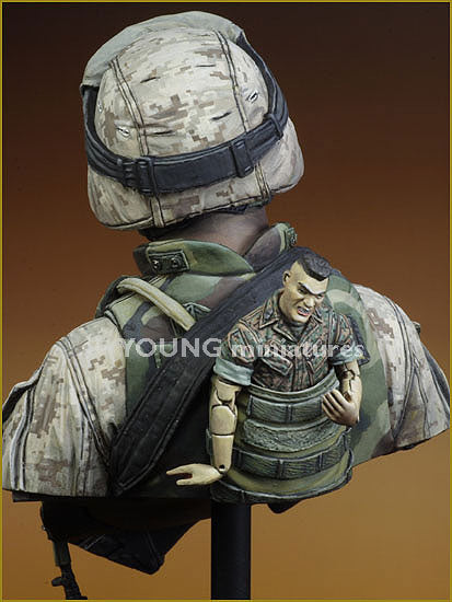 Young Miniatures USMC Fallujah Iraq 2004 1/10 Bust Resin YM1816 BUST