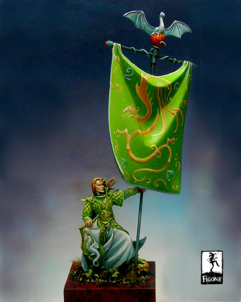Figone Miniatures  High Elf Banner 34mm