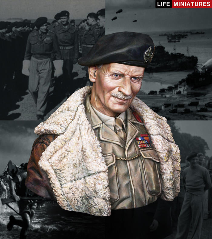 Life miniatures Bernard Law Montgomery, June 1944, Operation Overlord BUST