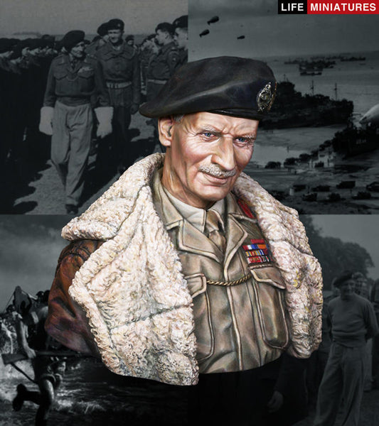 Life miniatures Bernard Law Montgomery, June 1944, Operation Overlord BUST