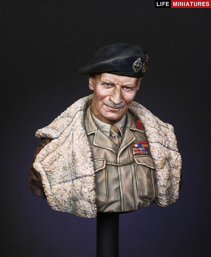 Life miniatures Bernard Law Montgomery, June 1944, Operation Overlord BUST