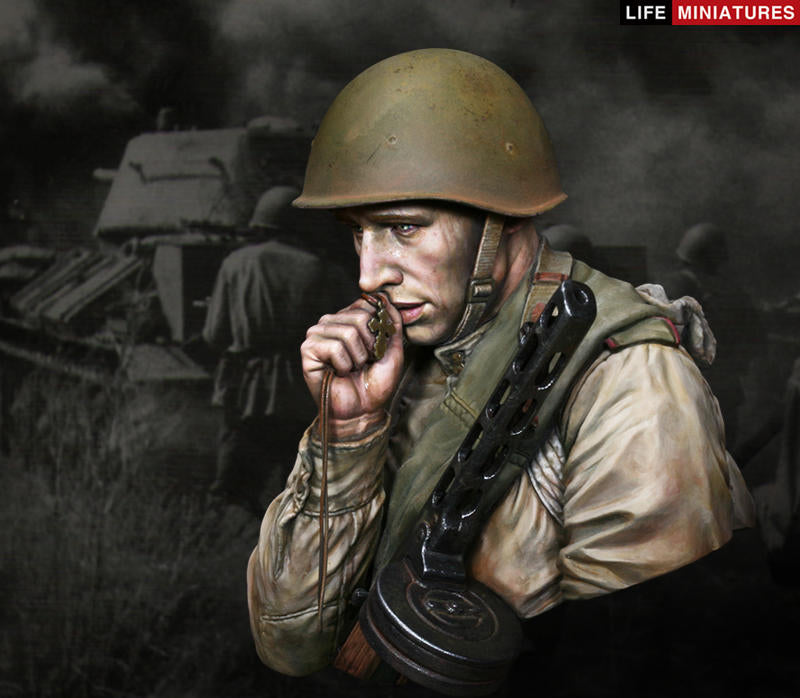 Life miniatures 'On The Edge of No Man's Land' WW2 Young Red Army Infantryman, Battle of Kursk BUST
