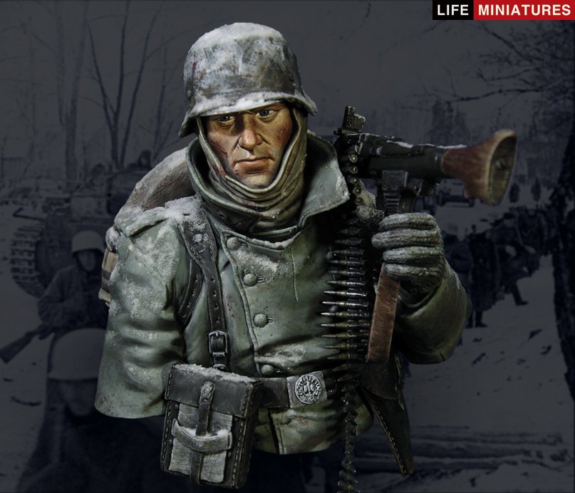 Life Miniatures MG34 Gunner, Outskirts of Moscow Bust