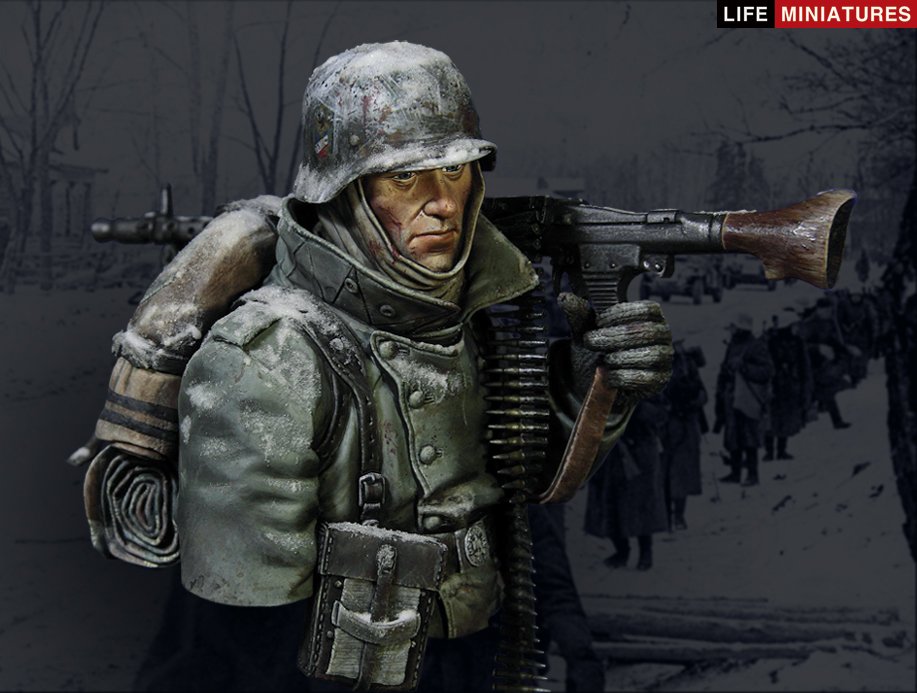 Life Miniatures MG34 Gunner, Outskirts of Moscow Bust