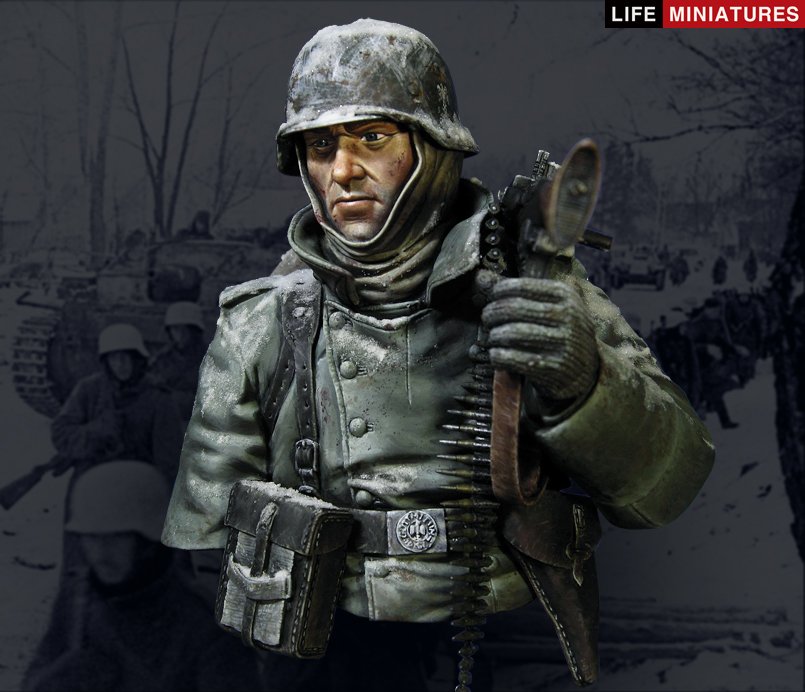Life Miniatures MG34 Gunner, Outskirts of Moscow Bust
