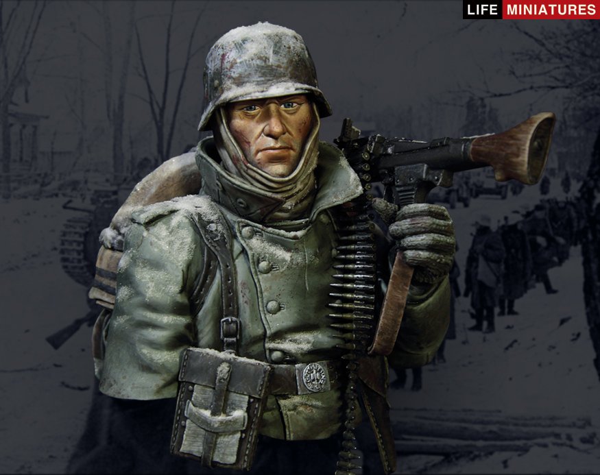 Life Miniatures MG34 Gunner, Outskirts of Moscow Bust