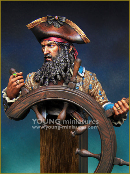 Young Miniatures The PIRATE - Modified a design of ‘BLACK BEARD 1718’  1/10 Bust Resin YH1859 BUST