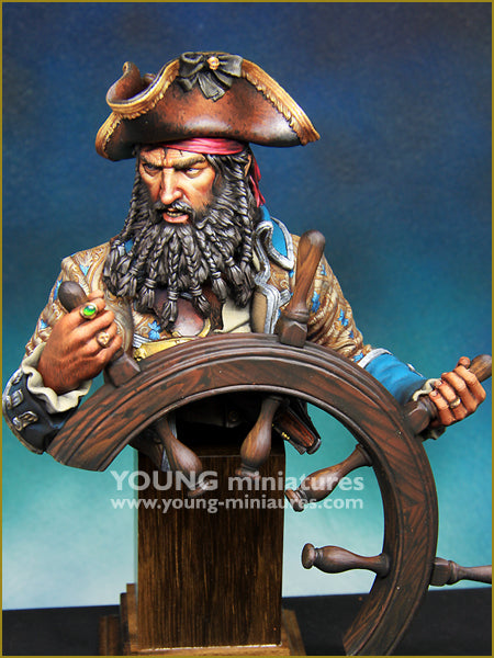 Young Miniatures The PIRATE - Modified a design of ‘BLACK BEARD 1718’  1/10 Bust Resin YH1859 BUST