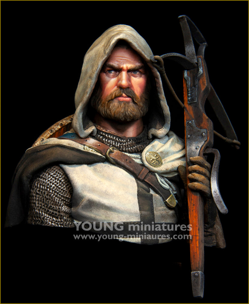 Young Miniatures Teutonic Knight with Crossbow  1/10 Bust Resin YH1874 BUST