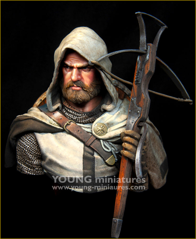 Young Miniatures Teutonic Knight with Crossbow  1/10 Bust Resin YH1874 BUST