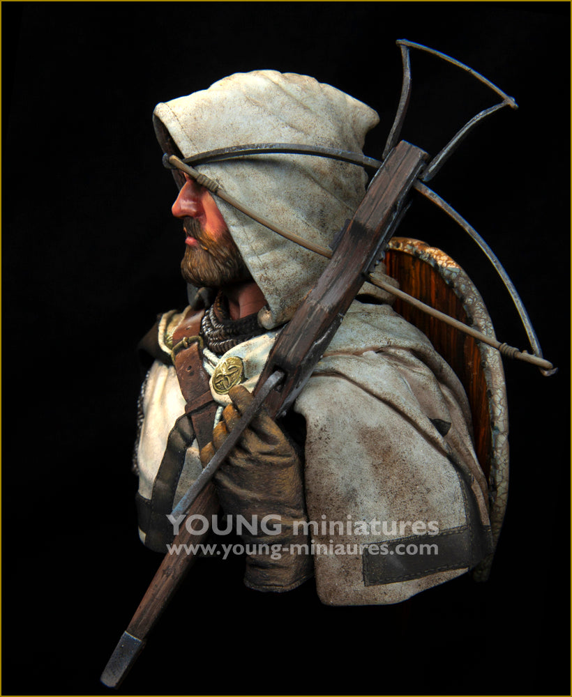 Young Miniatures Teutonic Knight with Crossbow  1/10 Bust Resin YH1874 BUST