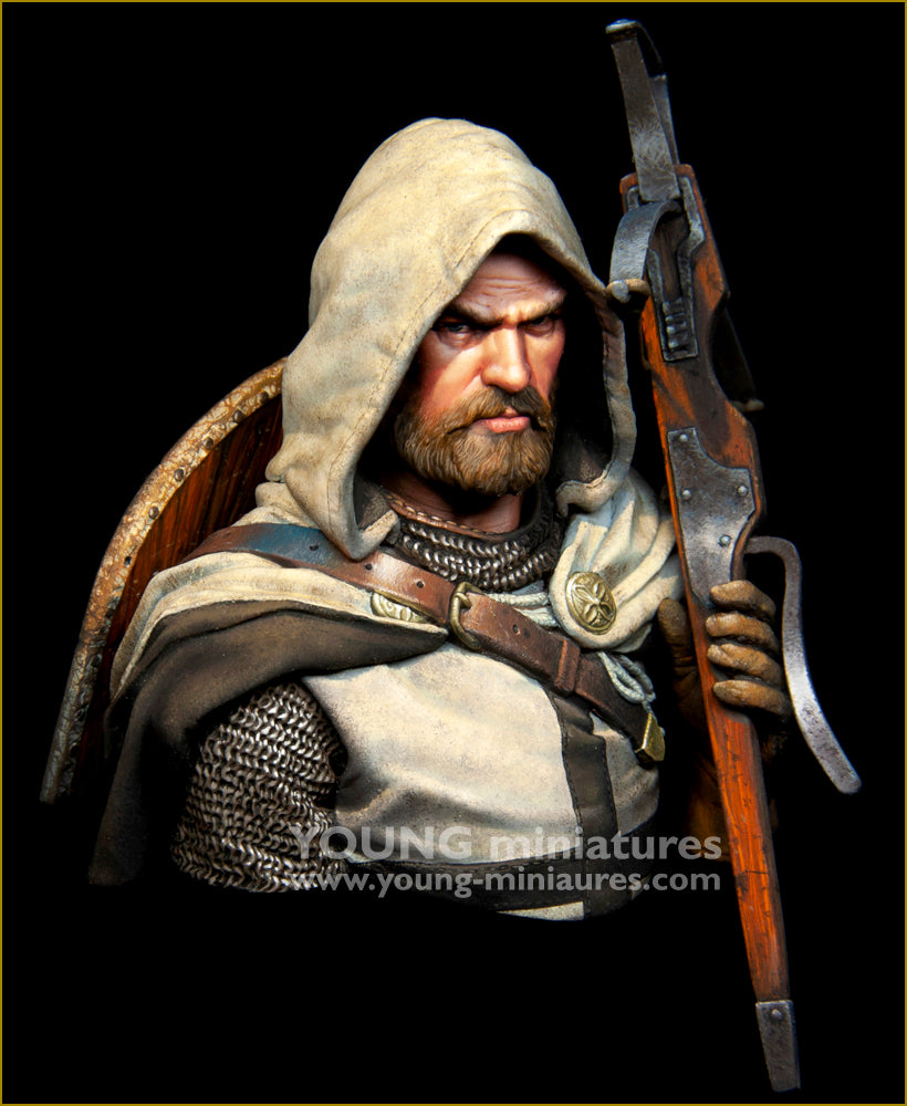 Young Miniatures Teutonic Knight with Crossbow  1/10 Bust Resin YH1874 BUST