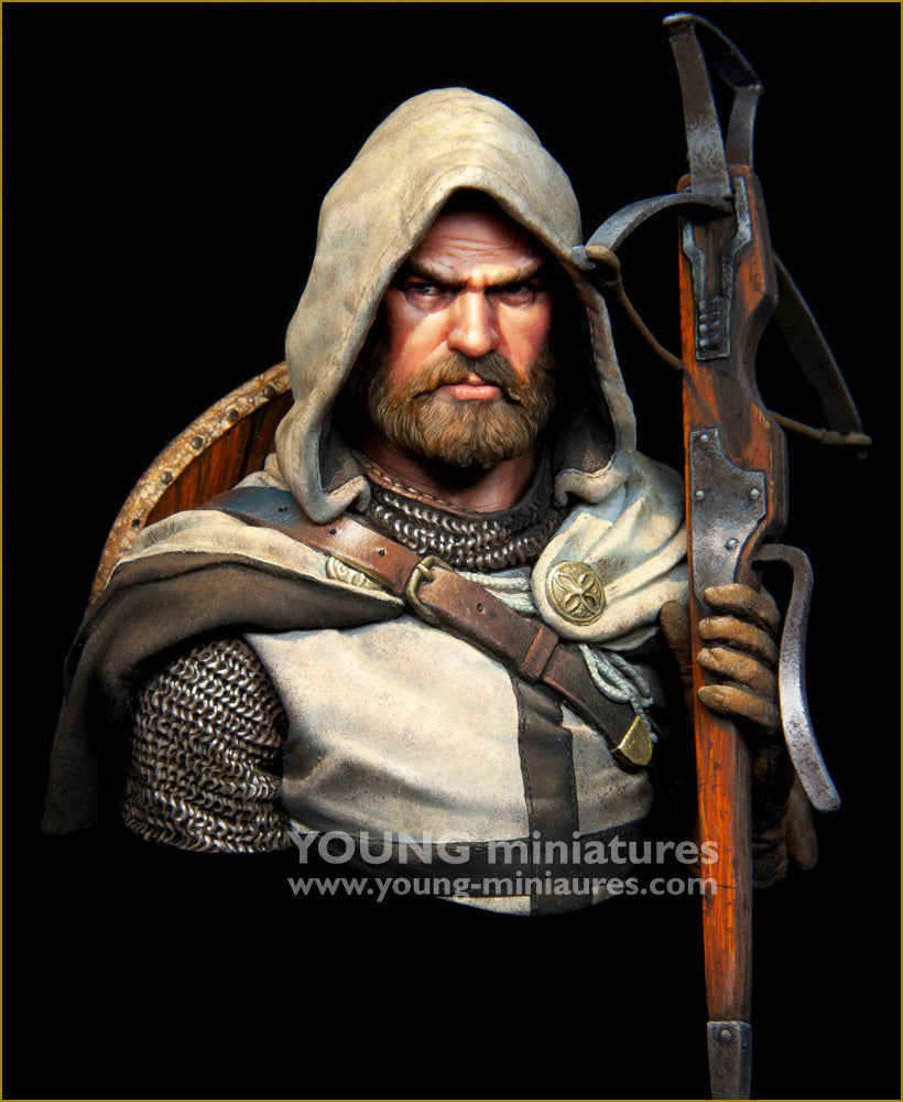 Young Miniatures Teutonic Knight with Crossbow  1/10 Bust Resin YH1874 BUST
