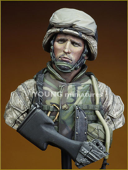 Young Miniatures USMC Fallujah Iraq 2004  1/10 Bust Resin YM1816 BUST