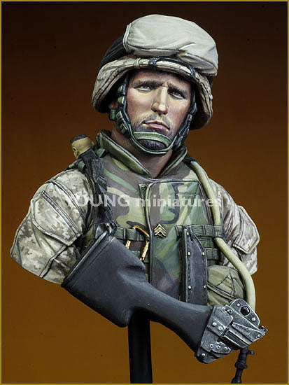 Young Miniatures USMC Fallujah Iraq 2004  1/10 Bust Resin YM1816 BUST