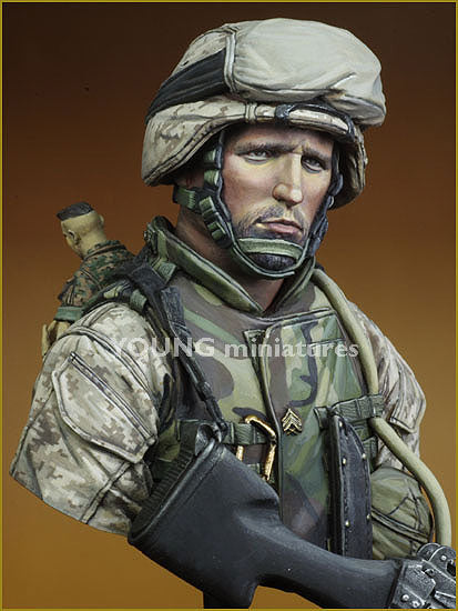 Young Miniatures USMC Fallujah Iraq 2004  1/10 Bust Resin YM1816 BUST