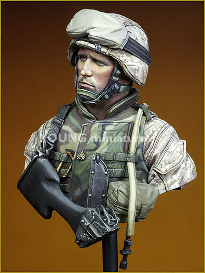 Young Miniatures USMC Fallujah Iraq 2004  1/10 Bust Resin YM1816 BUST