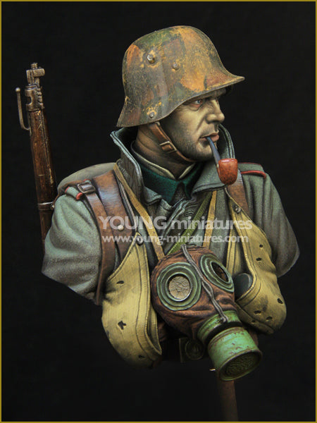Young Miniatures GERMAN STORMTROOPER WWI  1/10 Bust Resin YM1857 BUST