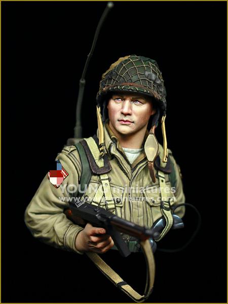 Young Miniatures US Airborne Radio Operator CARENTAN 1944  1/10 Bust Resin YM1885 BUST