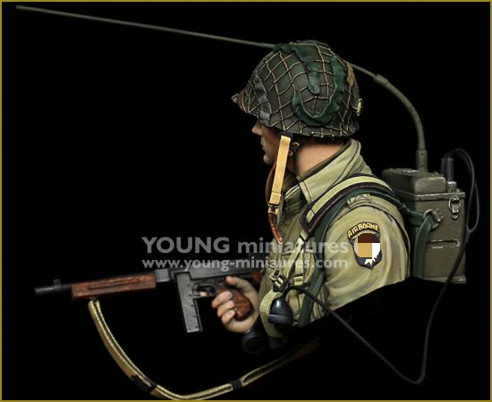 Young Miniatures US Airborne Radio Operator CARENTAN 1944  1/10 Bust Resin YM1885 BUST