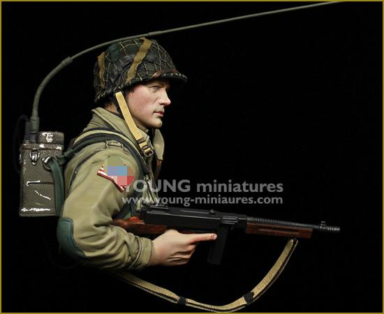 Young Miniatures US Airborne Radio Operator CARENTAN 1944  1/10 Bust Resin YM1885 BUST