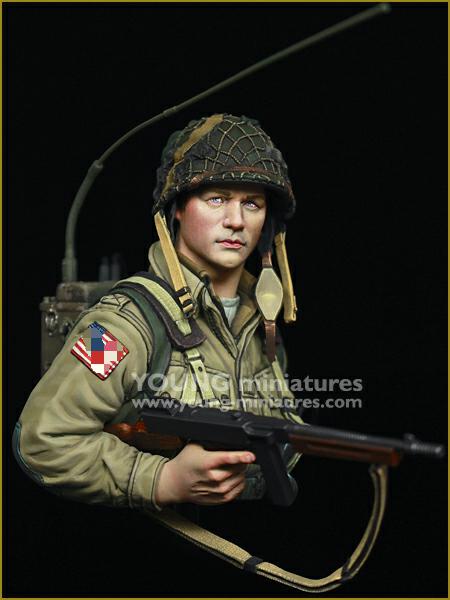 Young Miniatures US Airborne Radio Operator CARENTAN 1944  1/10 Bust Resin YM1885 BUST