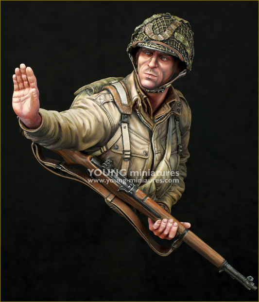 Young Miniatures US AIRBORNE NORMANDY 1944 "CURRAHEE"  1/10 Bust Resin YM1897 BUST
