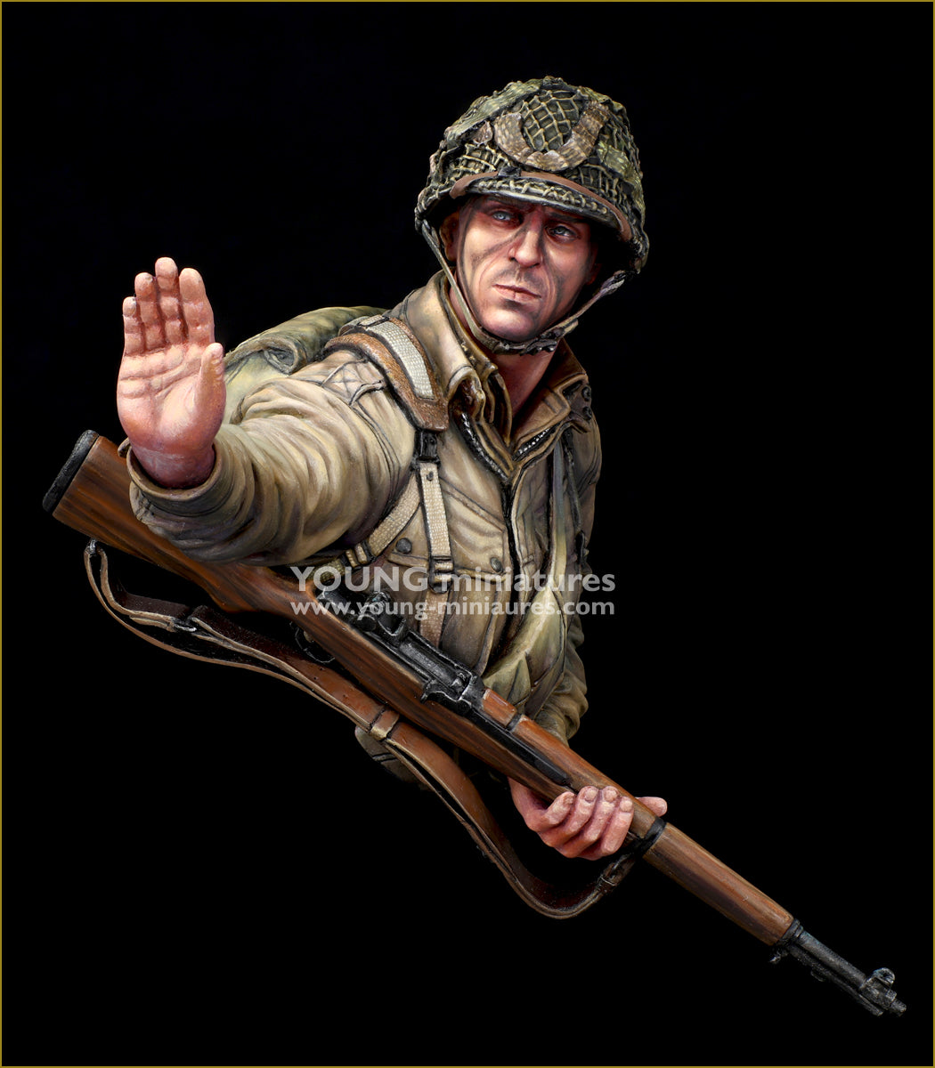 Young Miniatures US AIRBORNE NORMANDY 1944 "CURRAHEE"  1/10 Bust Resin YM1897 BUST