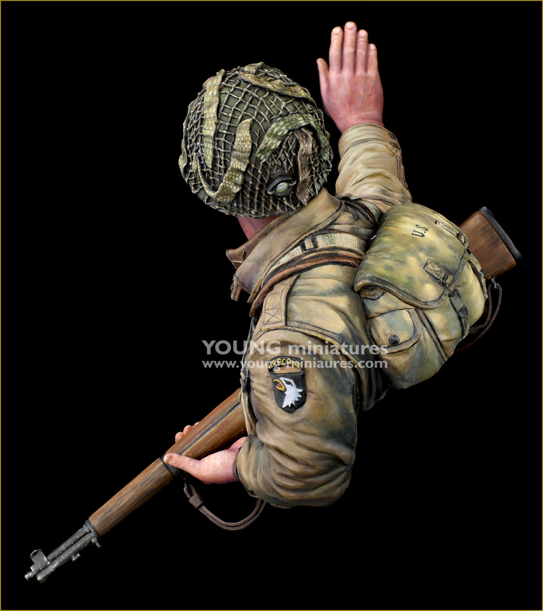 Young Miniatures US AIRBORNE NORMANDY 1944 "CURRAHEE"  1/10 Bust Resin YM1897 BUST