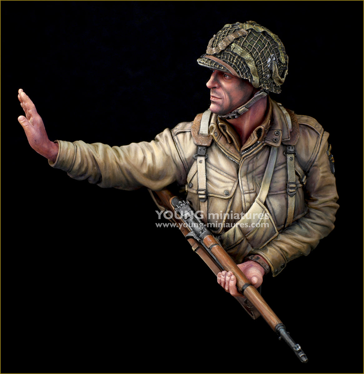 Young Miniatures US AIRBORNE NORMANDY 1944 "CURRAHEE"  1/10 Bust Resin YM1897 BUST